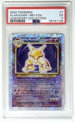 V1300: 2002: Alakazam: 1/110:  Reverse Foil: Legendary Collection: PSA 5: EX: 58187198